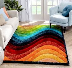 Modern Multicolor Geometric Rug